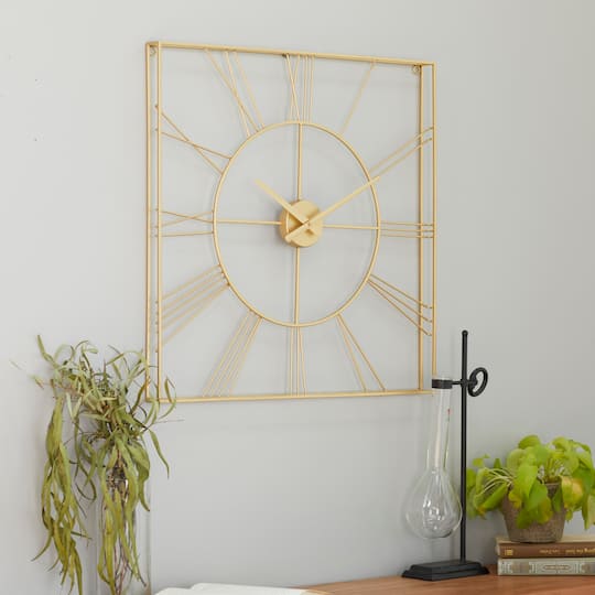 CosmoLiving by Cosmopolitan 24" Metal Square Wall Clock